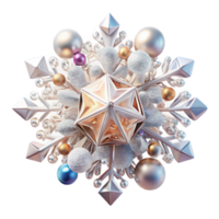 vibrant rustic Snowflake Delicate Crystal Structure Transparent for Winter Art exclusive png