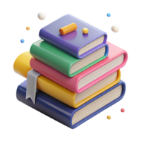 extraordinary modern Stack of Books Textbook Isolated for Learning Resources premium png
