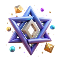 serene artistic Star of David Judaism Symbol Isolated for Religious Projects high quality png