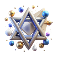 serene traditional Star of David Judaism Symbol Isolated for Religious Projects high quality png