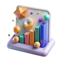 dramatic modern Statistics Graph Cutout Transparent Background for Data Visualization professional png