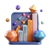 elegant modern Statistics Graph Isolated for Data Visualization png