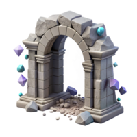 impressive modern Stone Archway Ruined Structure Isolated for Architectural Photography high resolution png