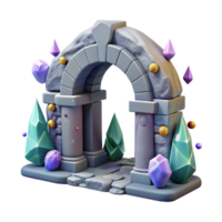 vibrant abstract Stone Gate Entrance Archway Isolated for Architectural Designs authentic png