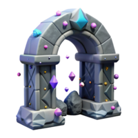 stunning abstract Stone Gate Entrance Archway Isolated for Architectural Designs high quality png