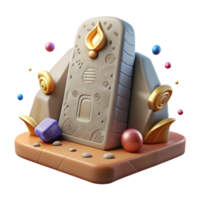 stunning vintage Stone Tablet Hieroglyphs Cutout for Ancient Civilization Projects high resolution png