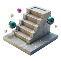 stunning minimalist Stone Steps Staircase Texture Cutout for Architectural Visualization premium png