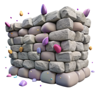 magnificent modern Stone Wall Texture Stacked Stones Isolated for Building Projects detailed png