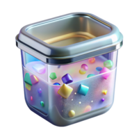 impressive abstract Storage Container Plastic Clear Transparent Kitchen Organization premium png