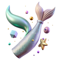 beautiful vintage Straight Mermaid Tail Classic Design Transparent original png