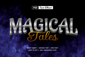Magical 3d Editable Text Effect psd