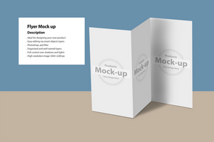A4 size Tri-fold mock up-editable psd