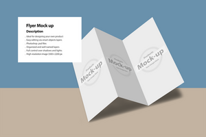A4 size Tri-fold mock up psd