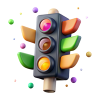 vibrant creative Traffic Light Traffic Signal Priority Isolated for Emergency Vehicles premium png