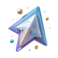 extraordinary abstract Transparent Arrow Navigation Icon for Futuristic Hud Design genuine png