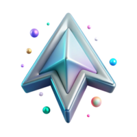 impressive minimalist Transparent Arrow Navigation Icon for Futuristic Hud Design premium png