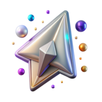 beautiful abstract Transparent Arrow Navigation Icon for Futuristic Hud Design exclusive png