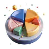 magnificent minimalist Transparent Background Pie Chart for Business Charts premium png