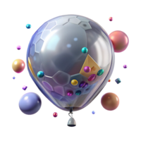 impressive rustic Transparent Balloon Isometric View for 3d Graphics original png