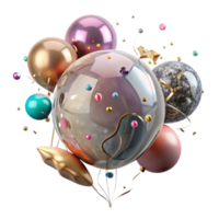 serene artistic Transparent Balloon Isometric View for 3d Graphics original png