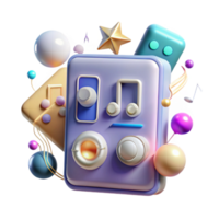extraordinary rustic Transparent Music Player Controls for Audio App Interface premium png