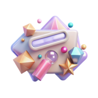 impressive abstract Transparent Search Bar Isolated for Website Search Functionality high quality png