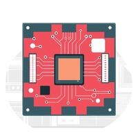 Illustrative Concept of a Printed Circuit Board Layout vector