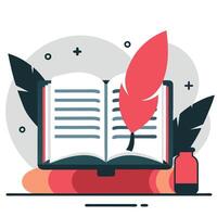 Conceptual Depiction of the Profound Nature of Poetry vector