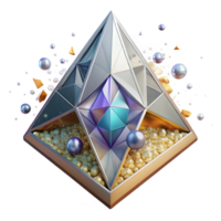 magnificent abstract Triangle Mosaic Background Isolated Colorful Art for Print png