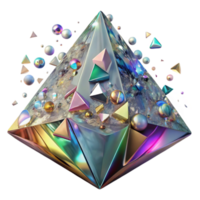 serene abstract Triangle Mosaic Background Isolated Colorful Art for Print professional png