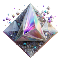 serene rustic Triangle Mosaic Background Isolated Colorful Art for Print premium png