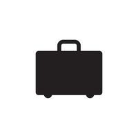 A black briefcase icon on a white background vector