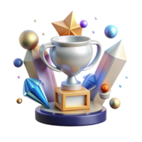 wonderful minimalist Trophy Award Transparent for Achievement Recognition original png