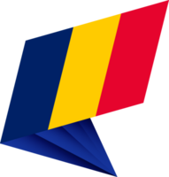 Flag of Chad, modern pin flag png