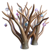 beautiful abstract Twisted Tree Branches Isolated Surreal Forest Design exclusive png