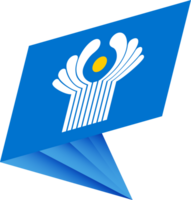 Flag of CIS, modern pin flag png