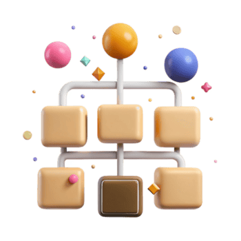 sereno artístico diagrama de flujo con etiquetas aislado para proceso documentación prima png