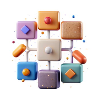 vibrante moderno diagrama de flujo con etiquetas aislado para proceso documentación exclusivo png