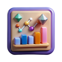 impressive classic Graph Chart Icon Transparent for Data Presentation high quality png