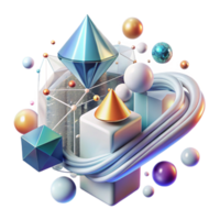 extraordinary contemporary Abstract Data Stream Visualization Transparent for Tech Projects original png