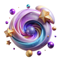 dramatic rustic Abstract Galaxy Swirls Transparent for Artistic Compositions detailed png