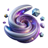 elegant artistic Abstract Galaxy Swirls Transparent for Artistic Compositions original png