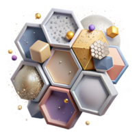 beautiful rustic Abstract Hexagons Pattern Cutout for Fabric Design authentic png