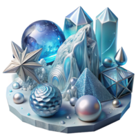 elegant creative Abstract Ice Texture Frozen Patterns Transparent for Winter Wonderland high resolution png