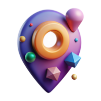 extraordinary modern Abstract Location Pin Icon Isolated for Mapping Applications original png