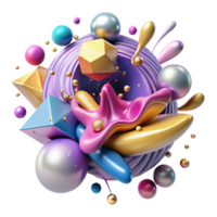 impressive artistic Abstract Pop Art Splash Background Transparent high quality png