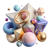 stunning minimalist Abstract Vr Geometric Shapes Transparent for Design Elements high quality png