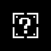 Pixelated Mystery Box - Retro 8-Bit Design vector