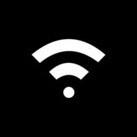 Minimalist WiFi Signal Icon - Black and White Wireless Network vector
