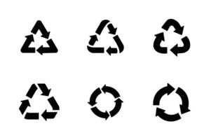 Black arrows icon set. Bold arrow symbol curved flat design on white background vector